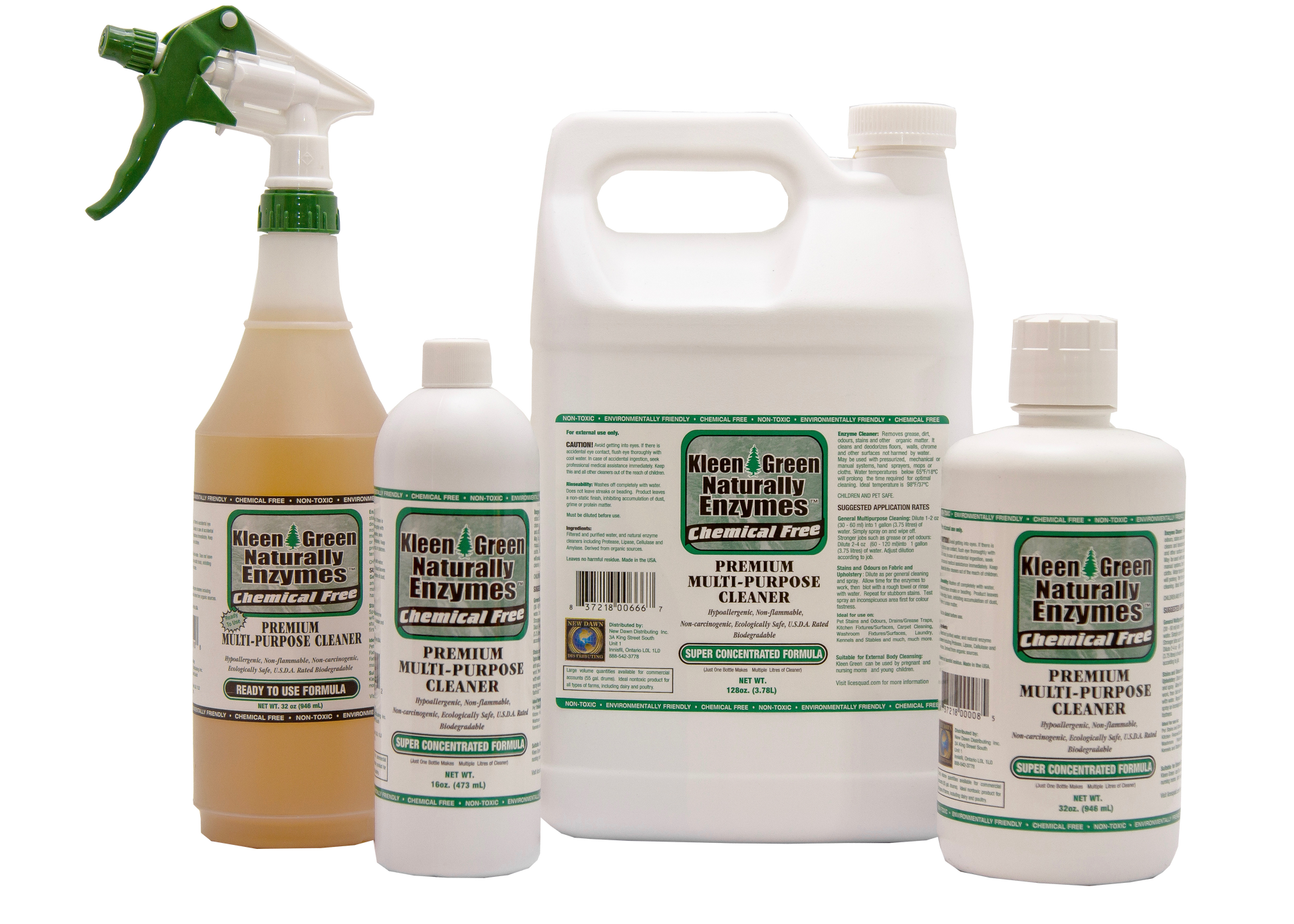 Kleen Green Naturally Enzyme Cleanser - 32oz - newdawndistributing.net