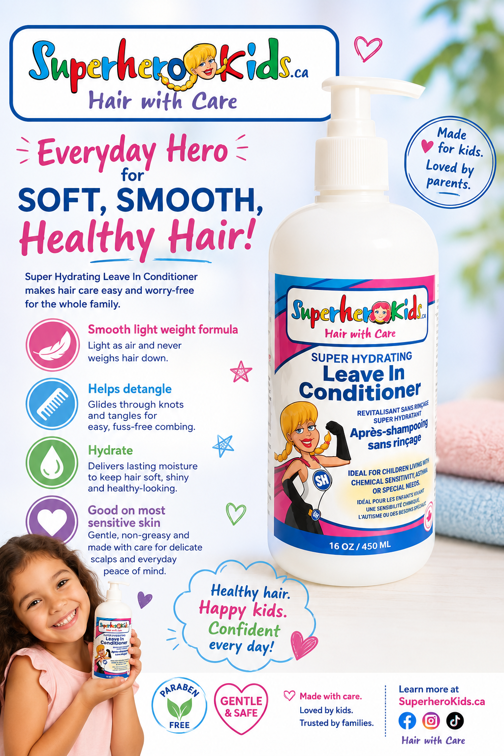 Superhero Kid's Leave-In Conditioner - newdawndistributing.net